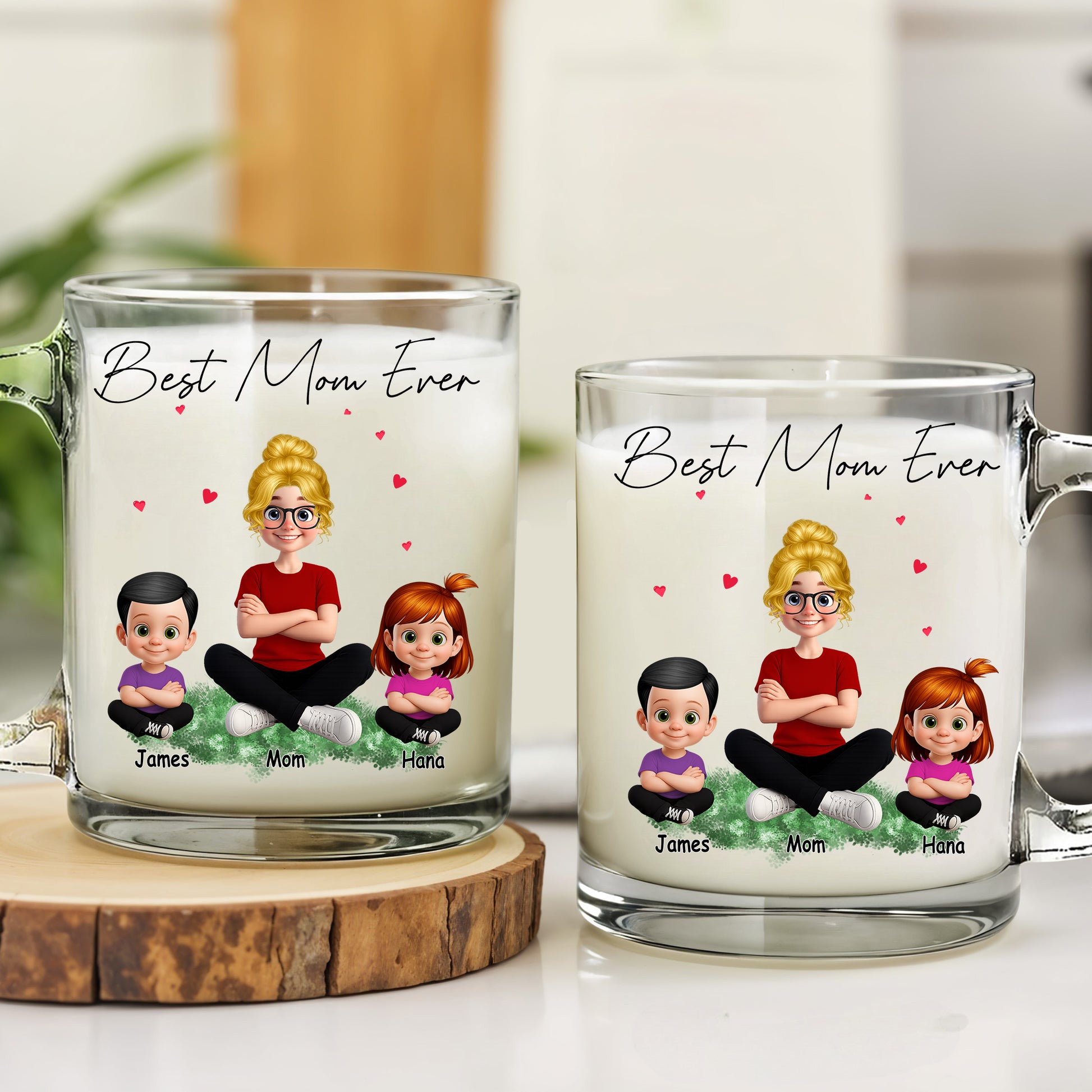 Custom Mom and Kids Mug - Personalized Family Character Gift
