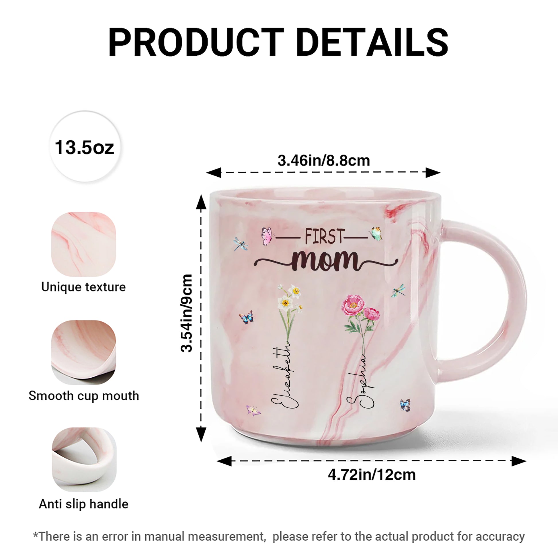 Custom Mug for Grandma: First Mom Now Grandma, Personalized with Grandchild's Name

