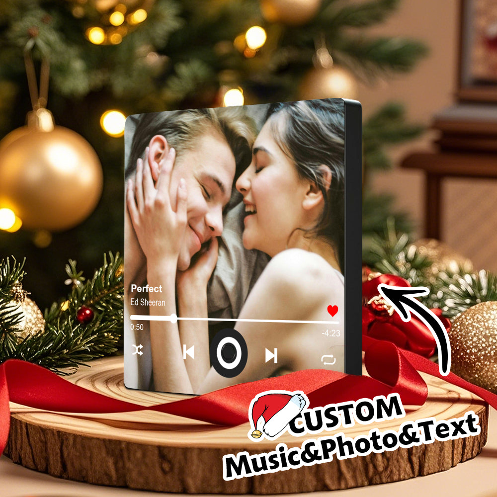 Custom Music Theme Photo Fridge Magnet | Personalized Love & Wedding Memory Gift

