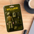 Custom Name Army Strong Car Ornament - Military Action Figure Design