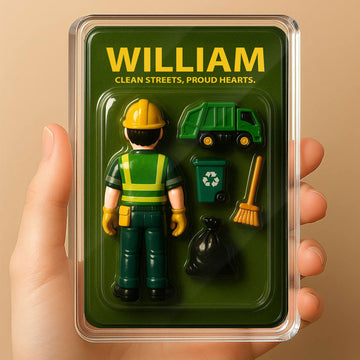 Custom Name Garbage Man Father's Day Gift - 3D "Clean Streets" Plaque Decor