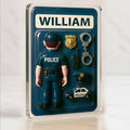 Custom Name Police Dad Father's Day Gift - 3D Action Figure Plaque Decor