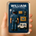 Custom Name Postal Worker Dad Father's Day Gift - 3D 