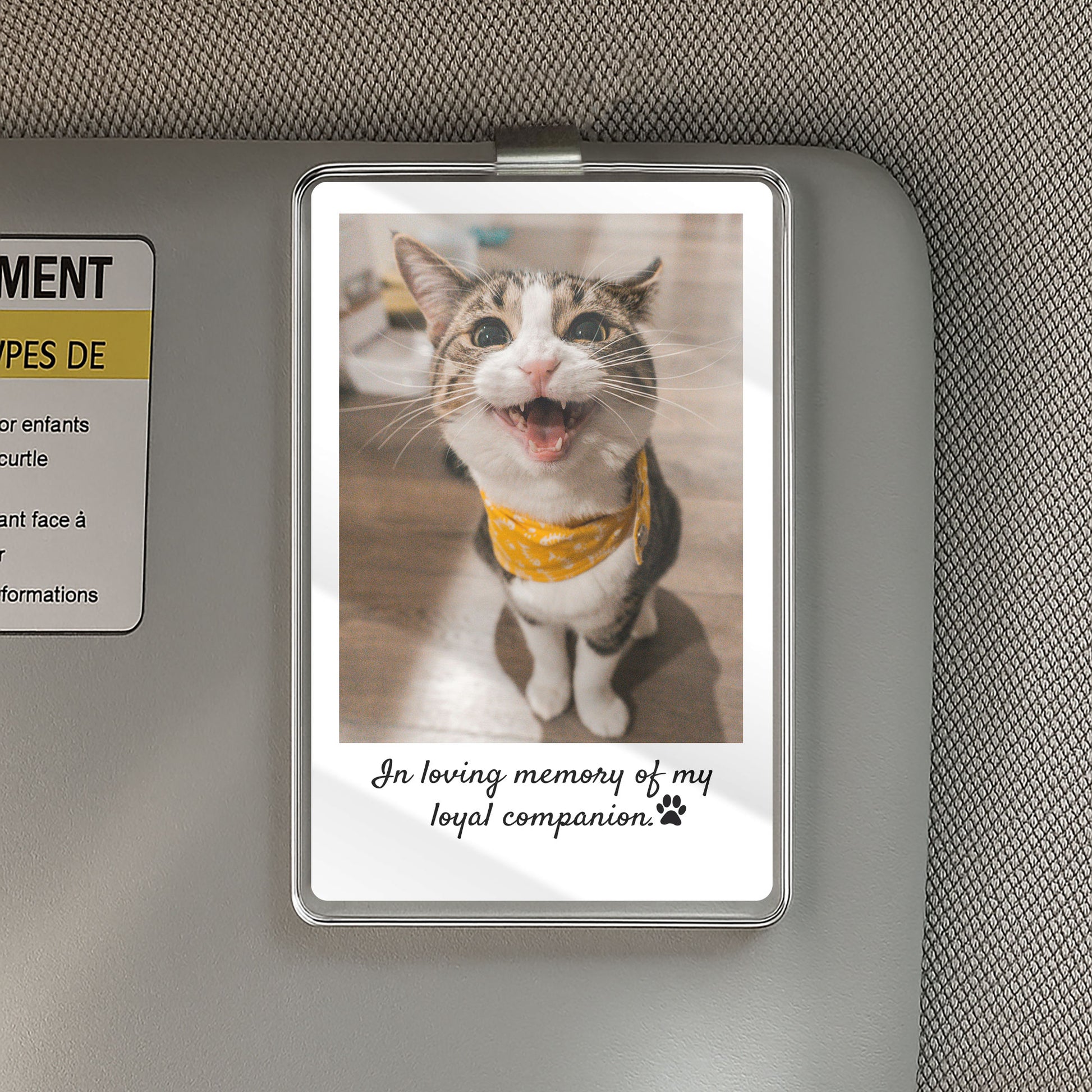 Custom Pet Visor Clip – Honor Your Dog or Cat with a Heartfelt Memorial Gift for Pet Parents

