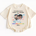 Custom Photo First Father's Day Gift for New Dad - Baby Bodysuit