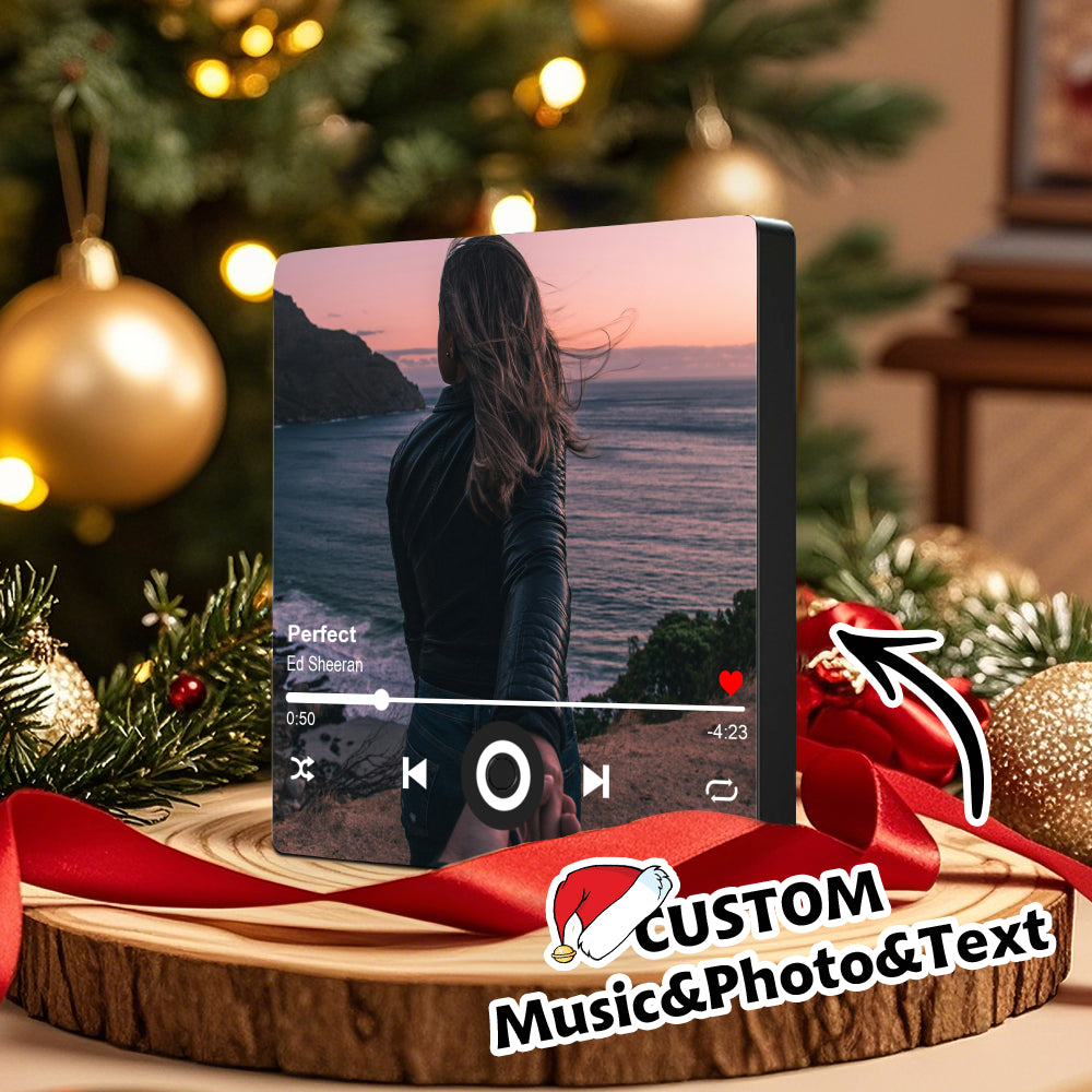 Personalized Music Theme Photo Magnet | Custom Wedding Memory Fridge Keepsake for Couples
