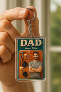 Custom Photo Gift for Dad - Established Acrylic Keychain