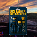 Custom Police Father Daughter Car Hanging Decor - Personalized Law Enforcement Gift