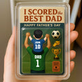 Custom Soccer Dad and Son 3D Acrylic Plaque – Personalized Father’s Day Gift with Trophy, Whistle & Soccer Ball

