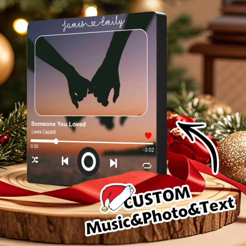 Personalized Music & Photo Fridge Magnet | Custom Romantic Gift for Couples
