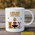 Customized Ceramic Mug for Dog Lovers – A Girl and Her Dogs Design That Captures the Joy and Love Between a Pet Mom and Her Pups

