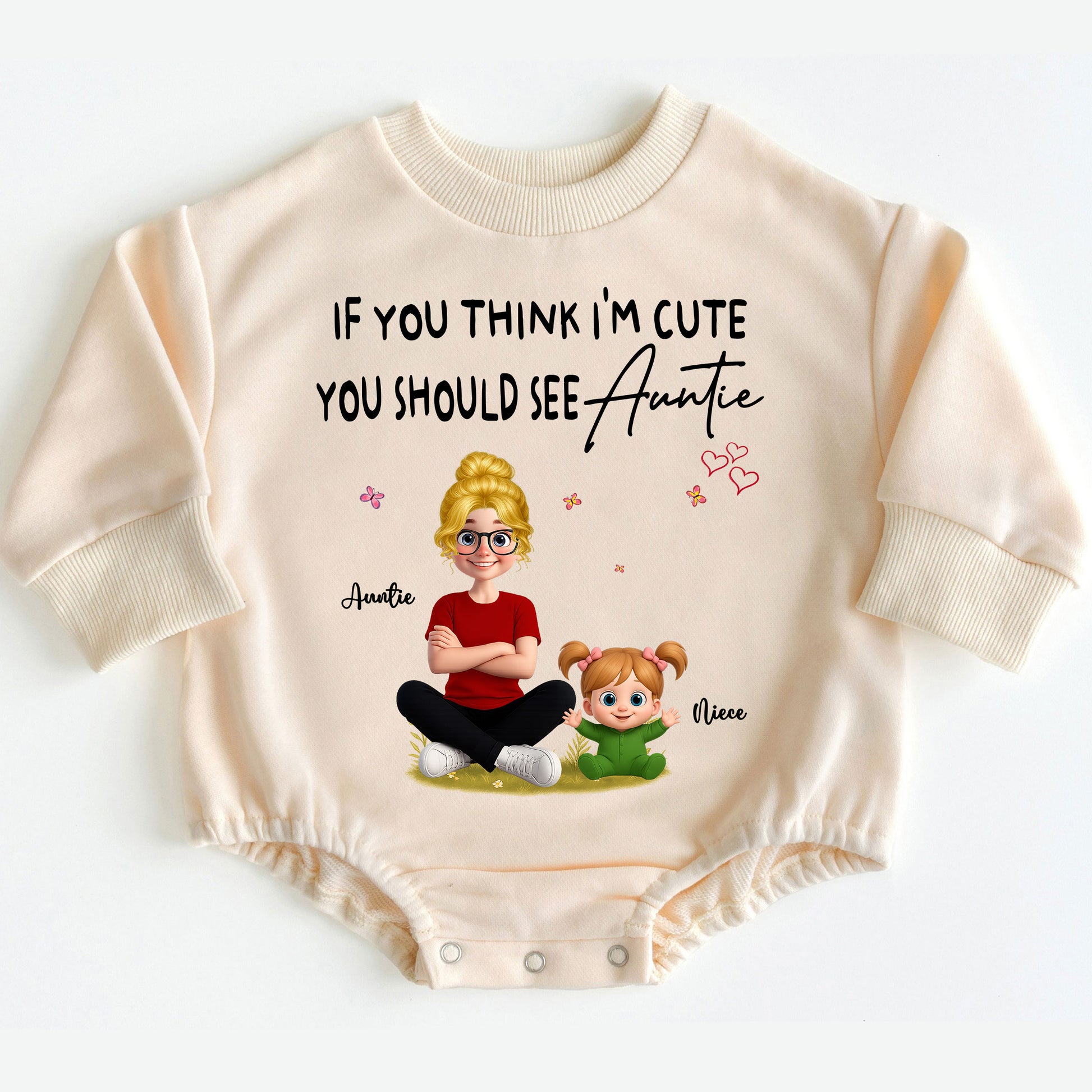 Cute Aunt and Niece Matching Outfit Idea - Personalized Onesie