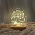 Custom Name with Rainbow LED Night Light | Personalized Portrait Light | Valentine's Day & Family Gift | Colorful LED Night Lamp | Perfect Couple Gift - LuthCreative