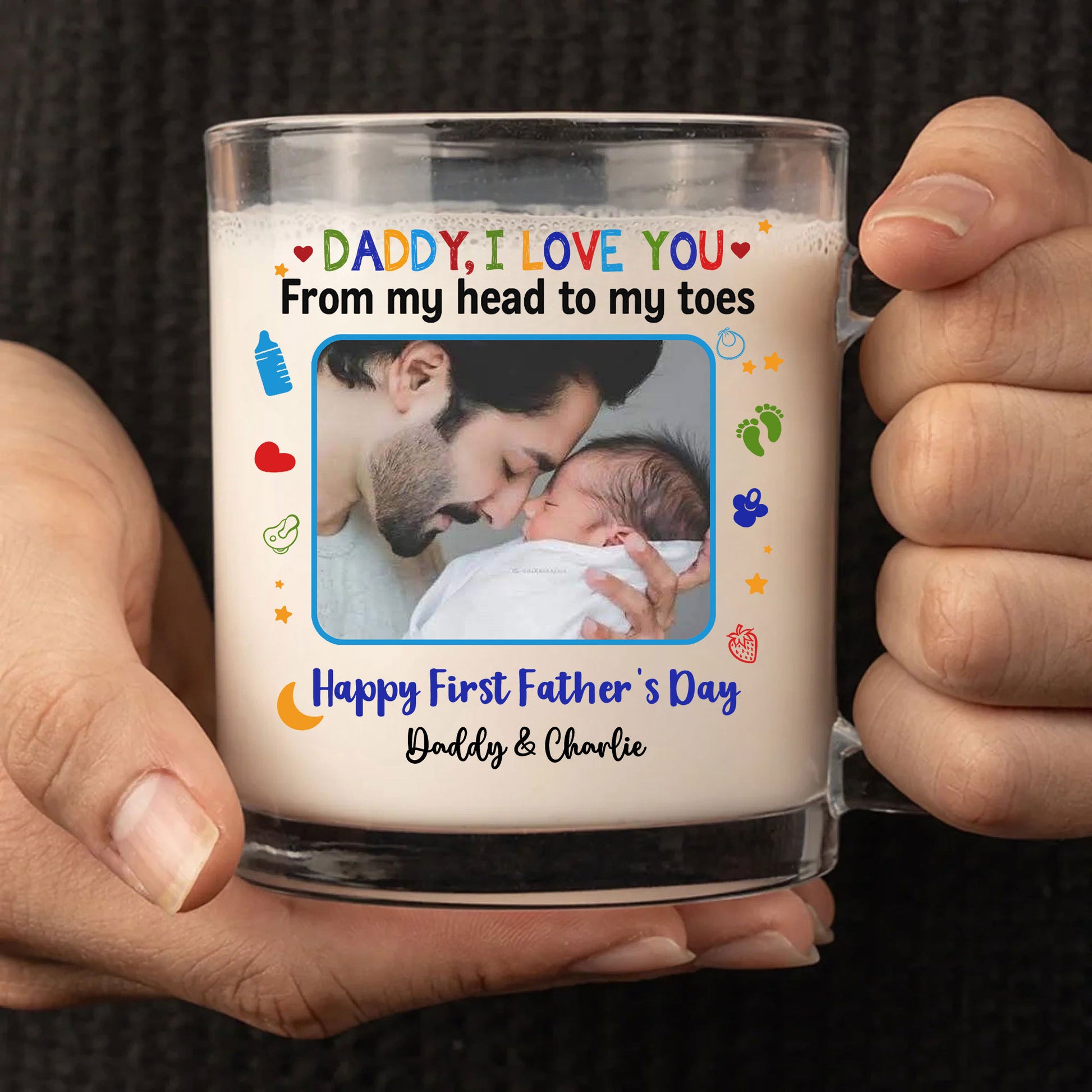 Daddy I Love You Mug – Custom Photo Gift for First Father’s Day – Perfect Personalized Present for New Dads from Baby

