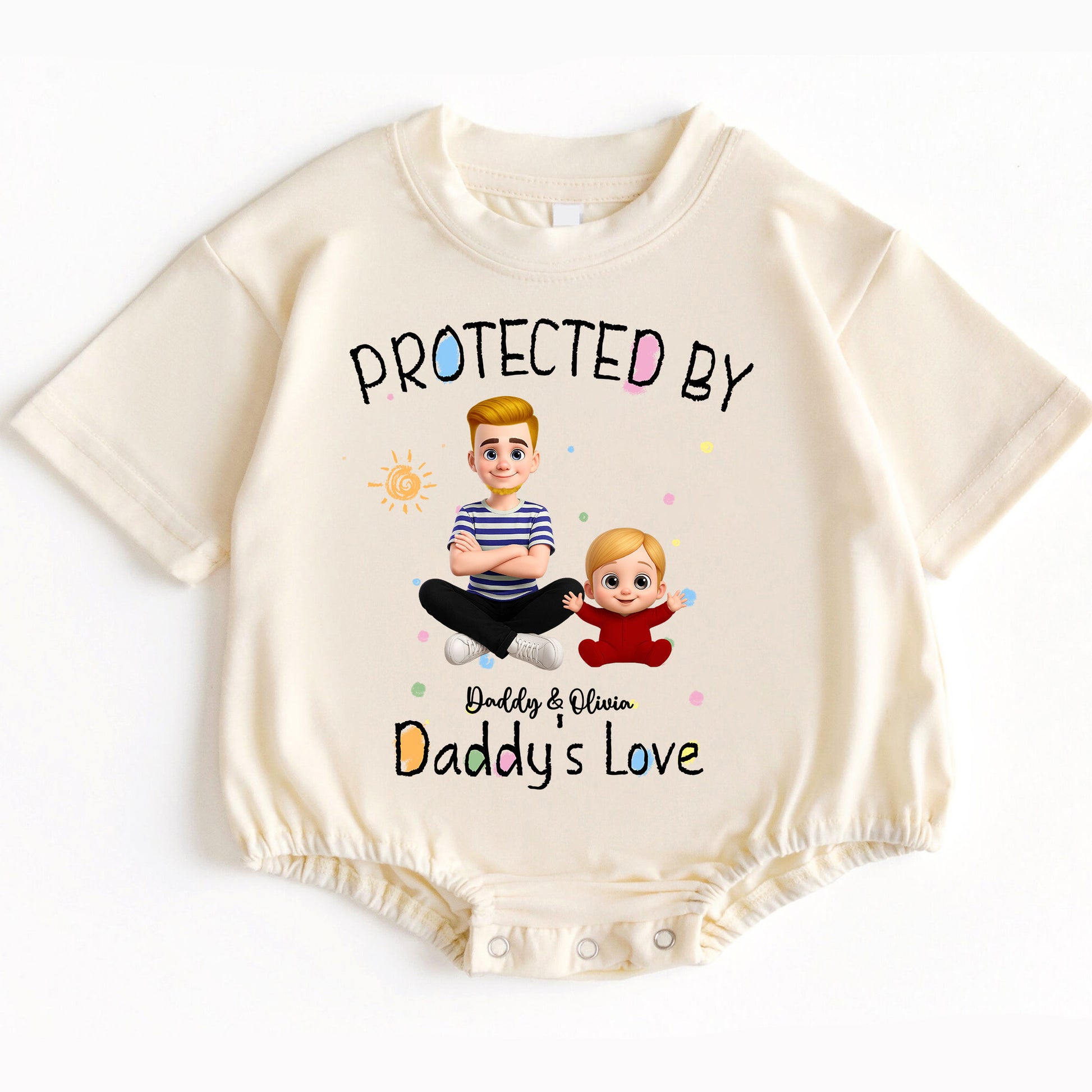Daddy and Baby Matching Outfit Idea - Personalized "Daddy's Love" Onesie