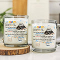 Dear Daddy Personalized Glass Mug – From the Bump with Love – First Father’s Day Gift Featuring Baby Sonogram & Heartfelt Message