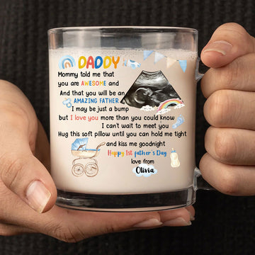 Dear Daddy Ultrasound Mug – First Father’s Day Gift from Bump – Personalized Keepsake for New Dads to Celebrate Dad Life Moments
