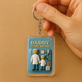 Doctor Dad & Son Father's Day 3D Keychain - Personalized 