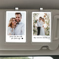 Drive Safe Romantic Gift – Personalized Car Visor Clip for Boyfriend or Girlfriend with Custom Photo and Sweet Message

