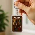Farmer Father's Day 3D Keychain - Personalized Agriculture Gift 