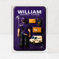 Father's Day Delivery Hero 3D Acrylic Plaque – Personalized Office Tribute for Dad