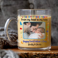 Father’s Day Mug for First-Time Dad – Daddy I Love You From Head to Toes – Customized Gift with Baby’s Photo

