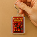 Firefighter Dad and Son Father's Day 3D Keychain - Personalized Fire Dept Gift