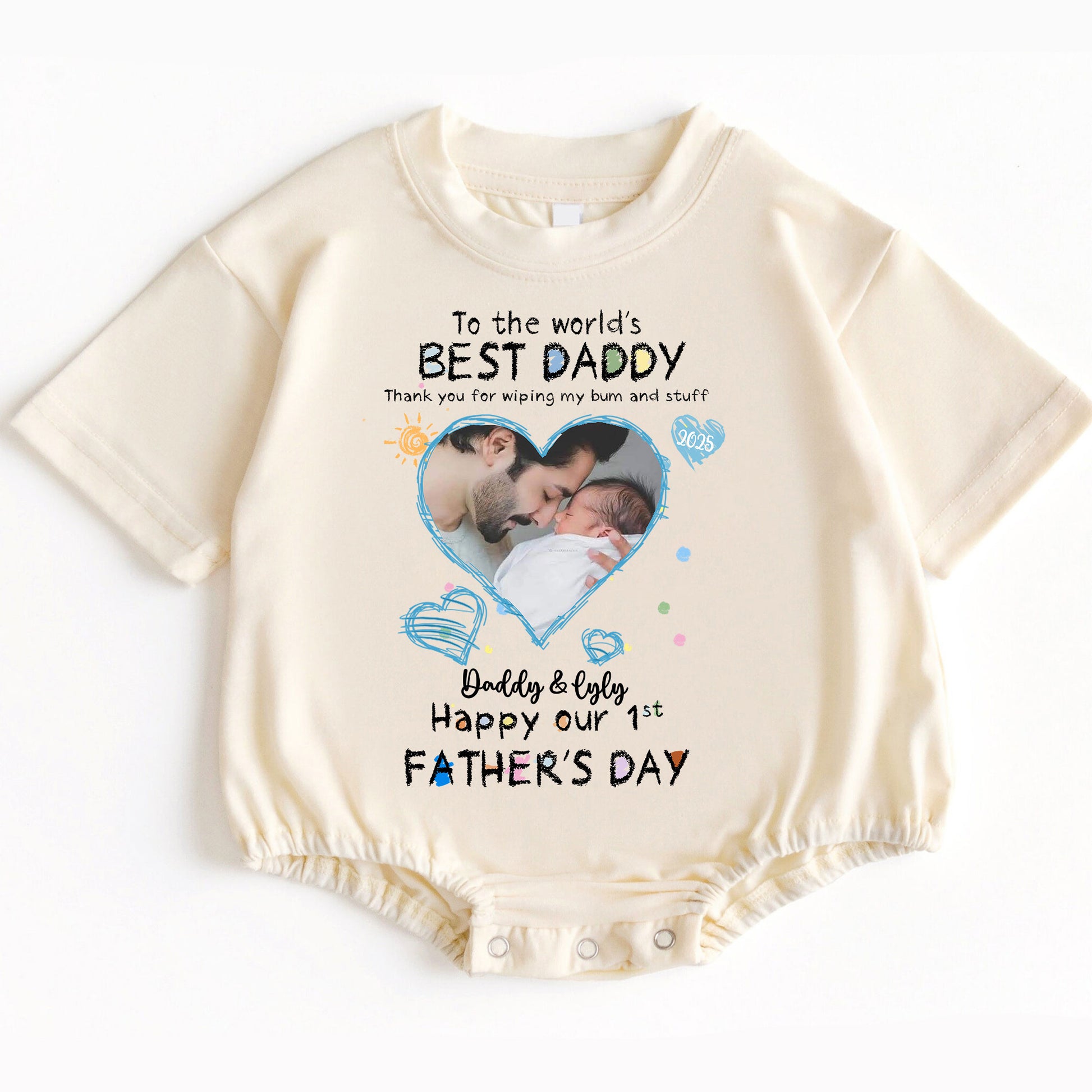 First Father's Day Gift for Dad - Funny Photo Onesie