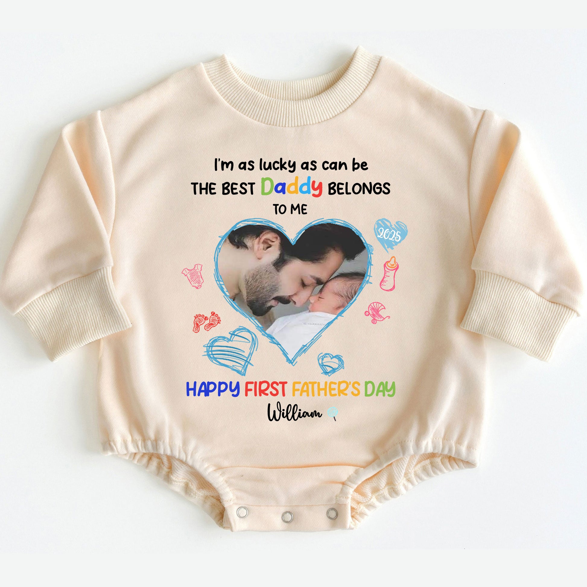 First Father's Day Gift for Daddy from Baby - Personalized Onesie