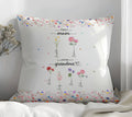 First Mom Now Grandma Custom Grandchild's Name With Birth Flower Pillow, Gift For Mom, Gift For Grandma, Birthday Gift