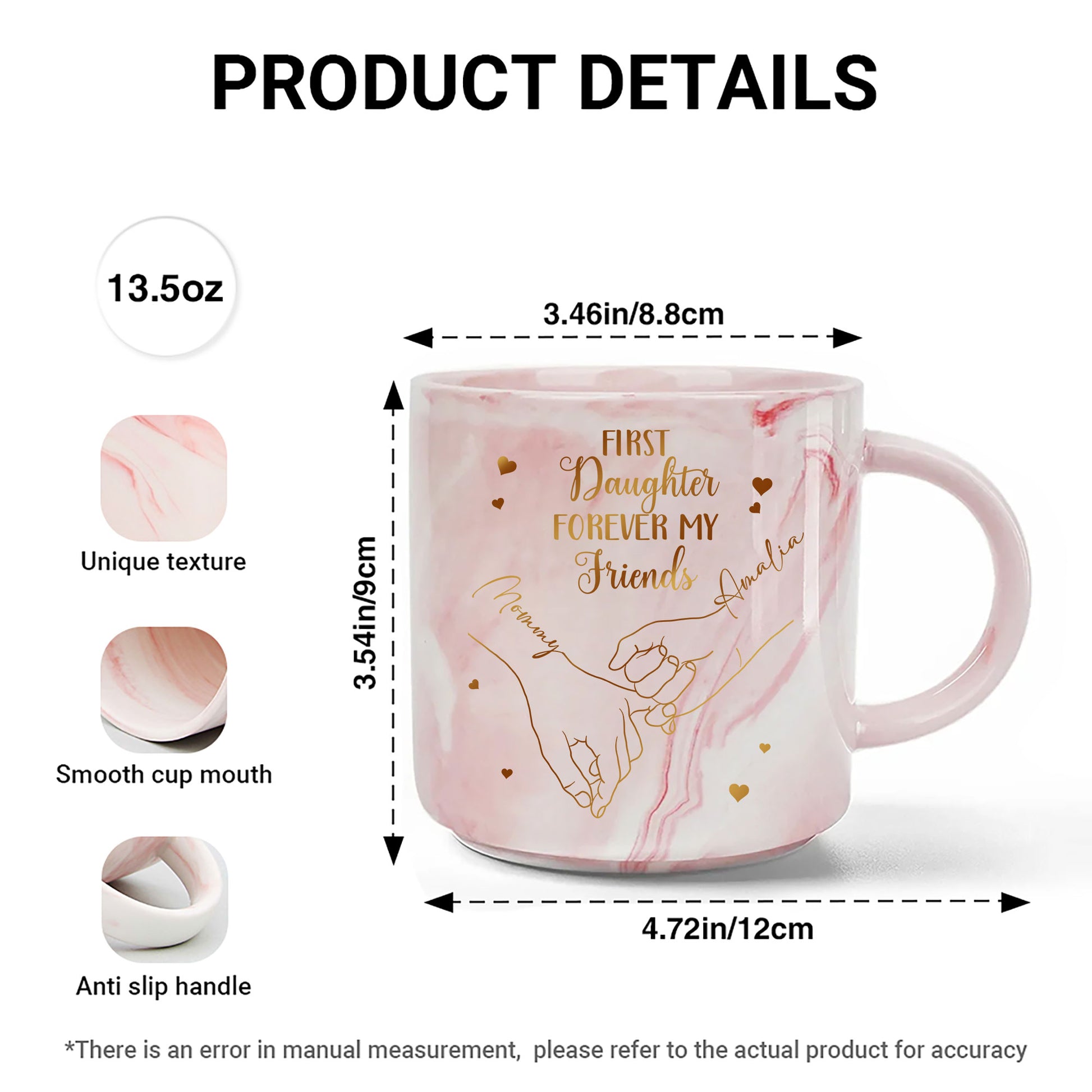 First My Daughter Forever My Friend - Personalized Mug