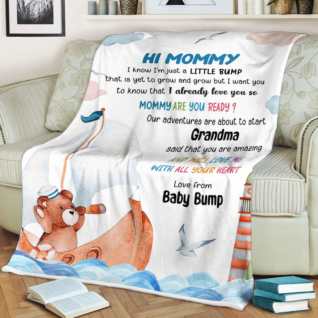 Nurturing LoveA Cozy Embrace: Celebrating Motherhood with the Special Bump Blanket: The Magical Mommy I Know I'm Just A Little Bump Personalized Blanket