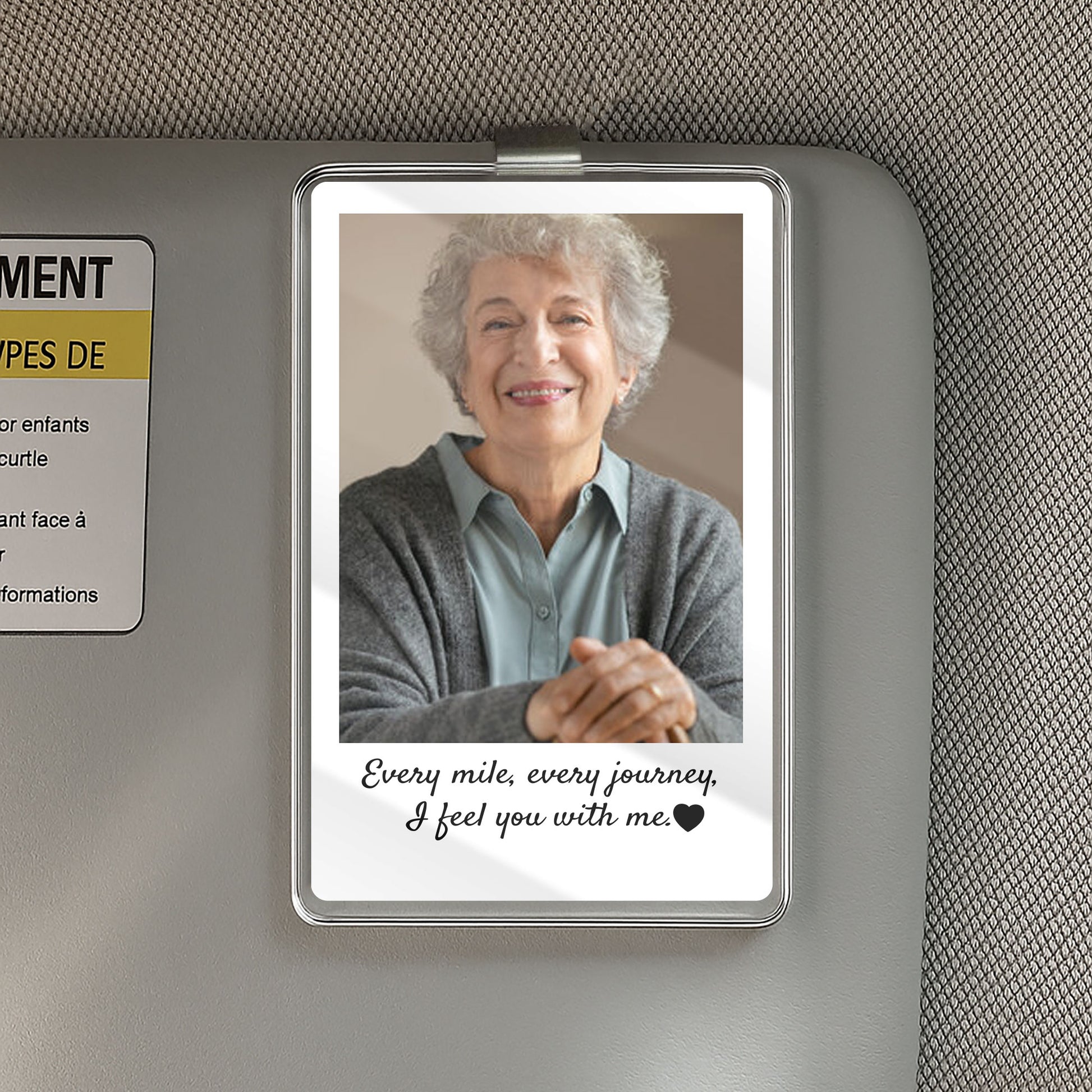 Forever in My Heart – Personalized Car Visor Plaque for Lost Loved Ones, Photo & Tribute Keepsake

