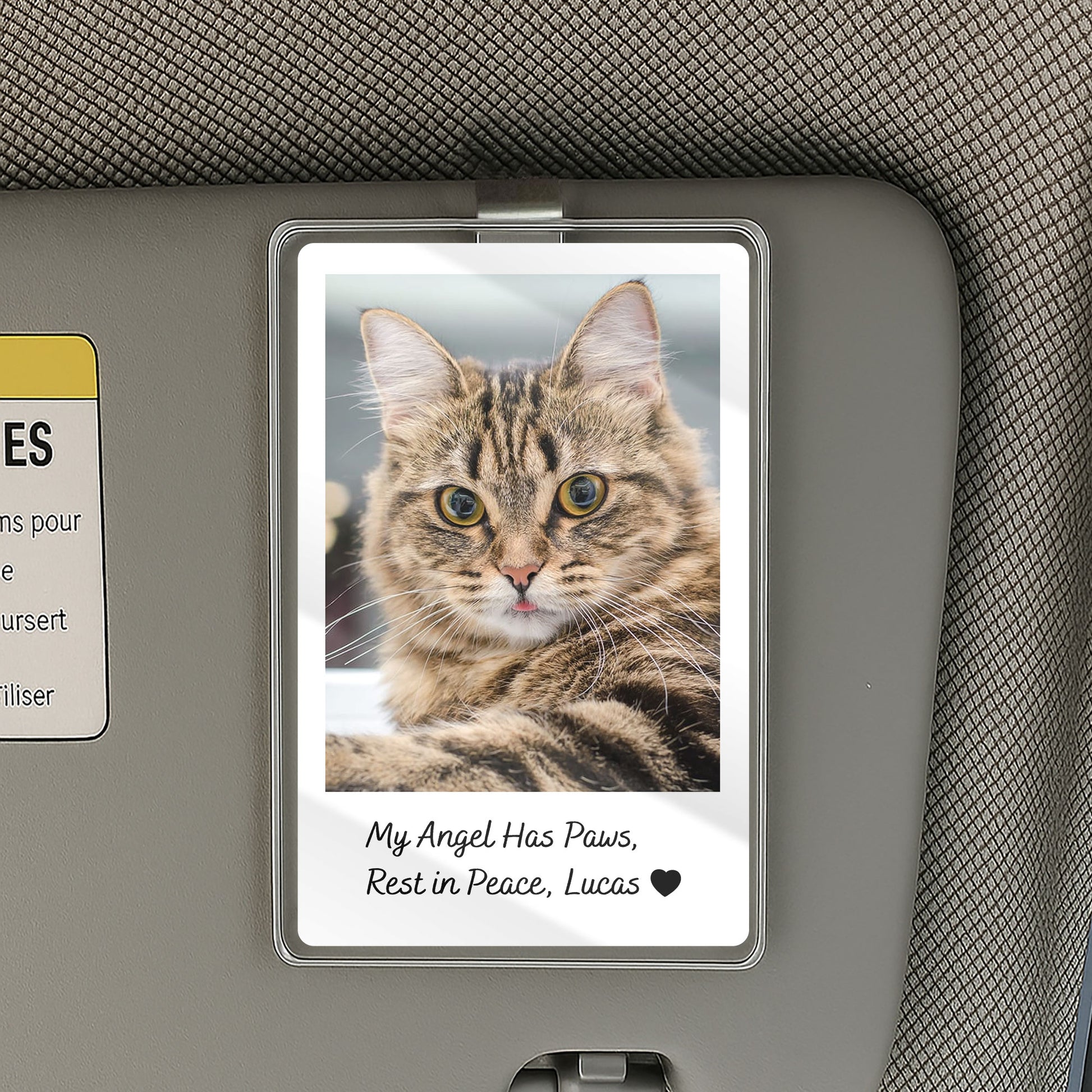 Forever in My Heart Pet Car Visor Accessory – Memorial Gift for Dog or Cat Lovers, Customizable Photo Clip


