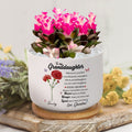 Granddaughter, God Says You Are: A Birth Flower Personalized Ceramic Plant Pot