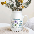 Granddaughter God Says You Are Birth Flower Personalized Ceramic Vase, Personalized Birth Flower Gift With Special Message