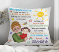 Granddaughter Inside This Pillow Is A Piece Of My Heart To Bring You Comfort While We Are Apart
