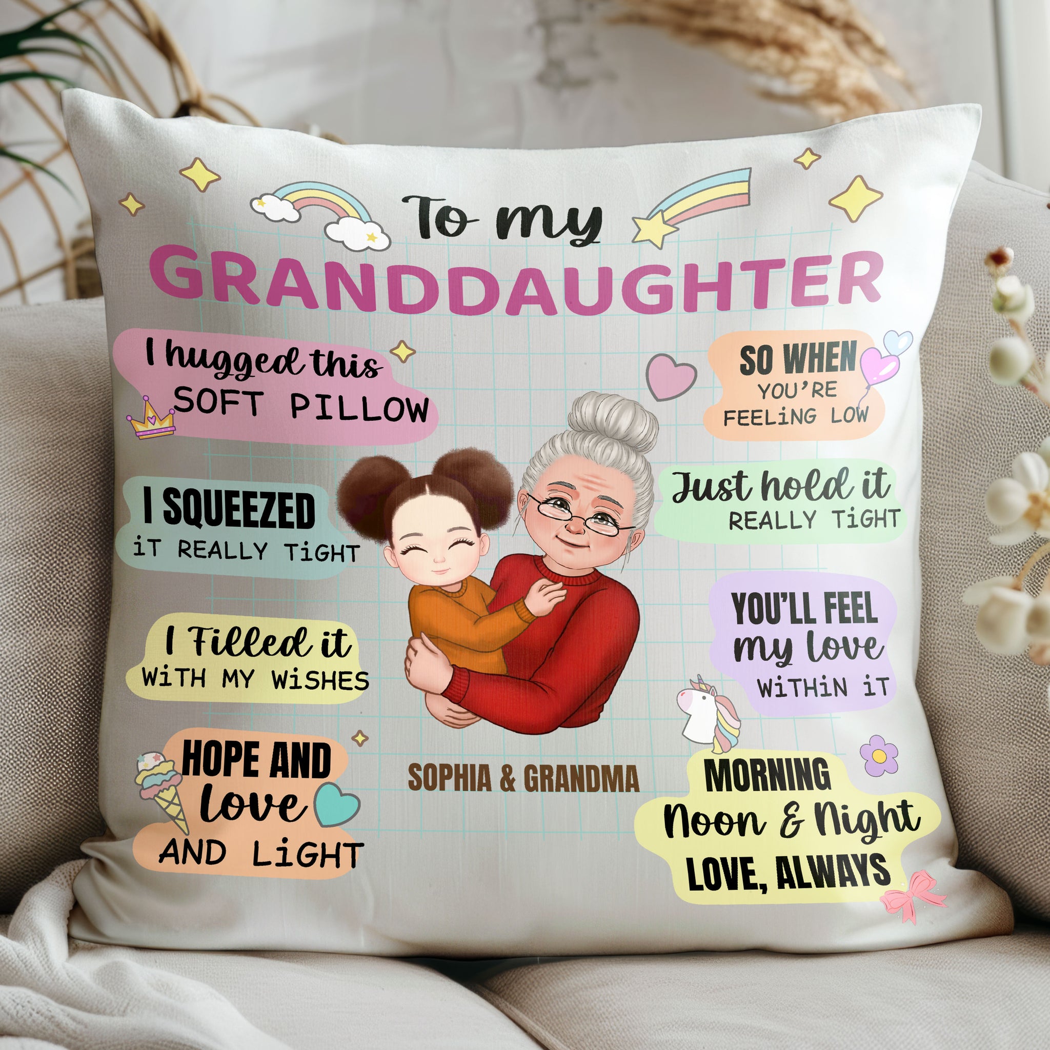 Grandma Mother Hugged This Soft Pillow
