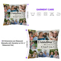 Grandma We Love You Pillow for Grandma from Grandson Personalized with Birth Flower
