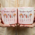 Grandma's Garden Custom Grandchild's Name With Birth Flower Marble Mug