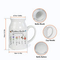 Grandma's Garden Growing since Custom Year Birth Flower Personalized Ceramic Vase