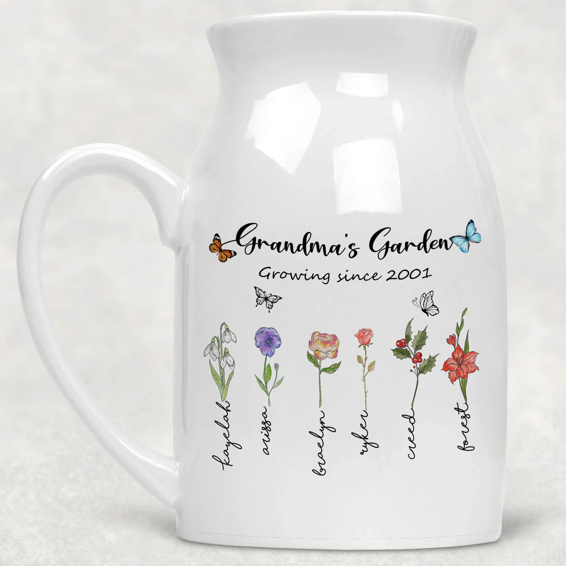 Grandma's Garden Growing since Custom Year Vase