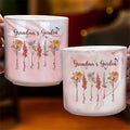 Grandma's Garden Mug Gift for Mom with Grandchild's Name and Birth Flower

