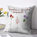 Grandma's Garden Pillow for Great Grandma Personalized with Great Grandchild's Name

