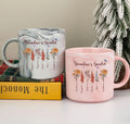 Grandma's Garden Theme Mug Personalized with Grandchild's Name and Birth Flower

