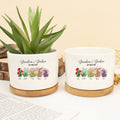 Grandma’s Heart, Always Blooming: Love Grows Here – Birth Month Flower Custom Name Ceramic Plant Pot