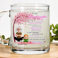 Grandma to Granddaughter Glass Mug – Heartfelt Gift for Her with Motivational Quote for Special Occasions or Everyday Use