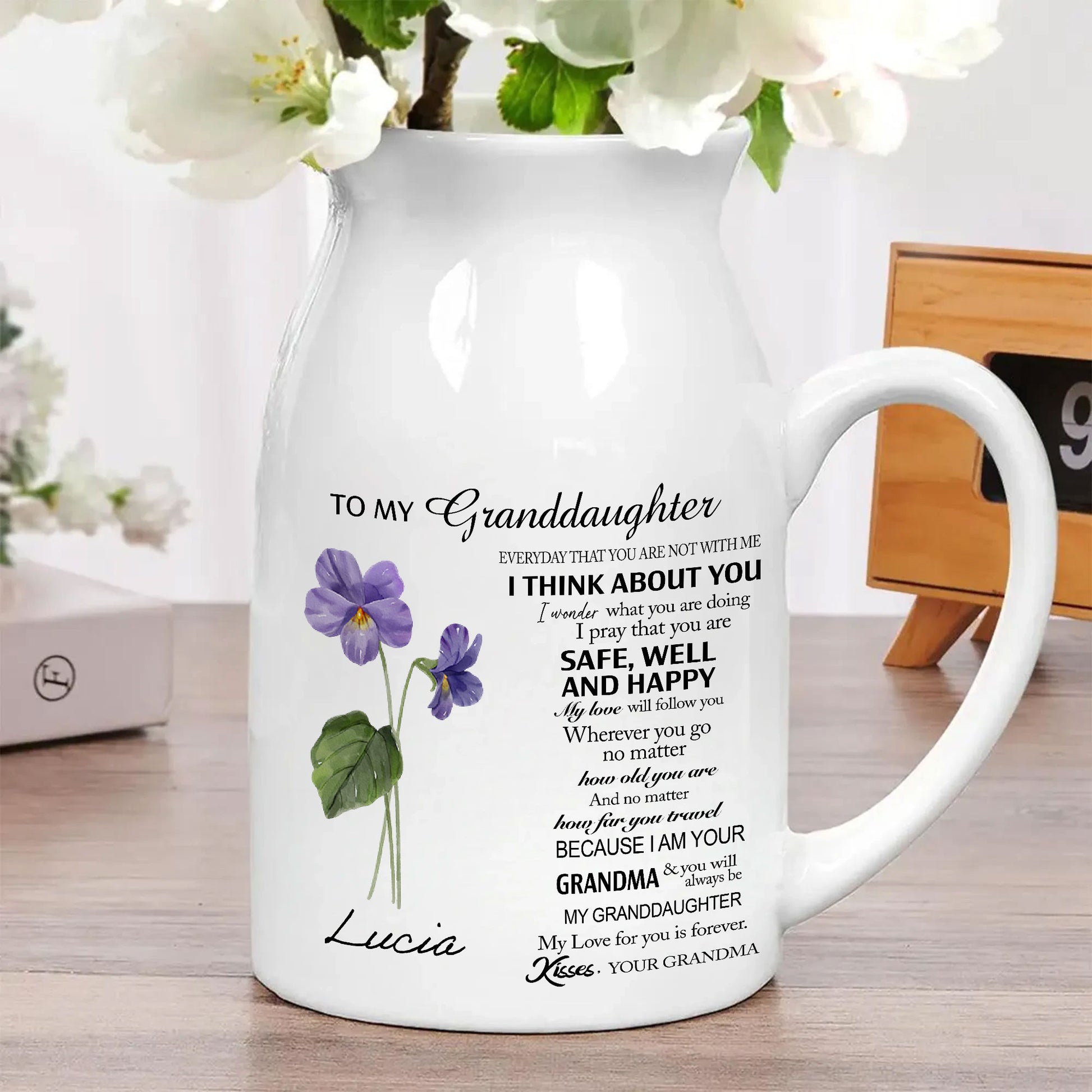 Grandmother's Endless Love Keepsake | Custom Birth Month Flower Gift With Heartfelt Message
