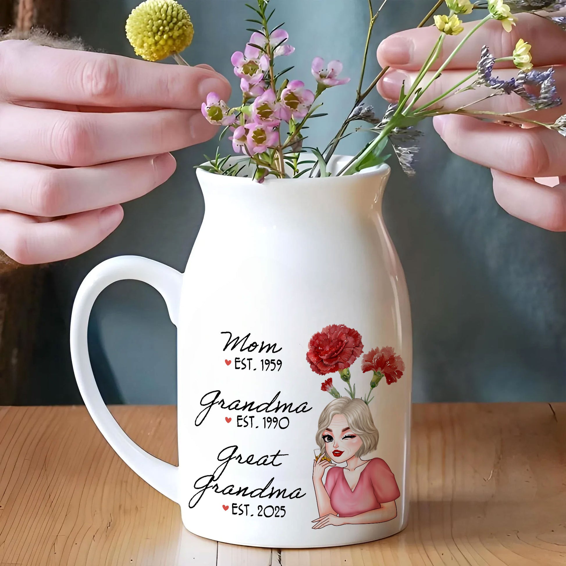 Great Grandmother's Family Garden | Custom Birth Flower Gift For Great Grandma, Mother's Day Gifts, Birthday Gifts