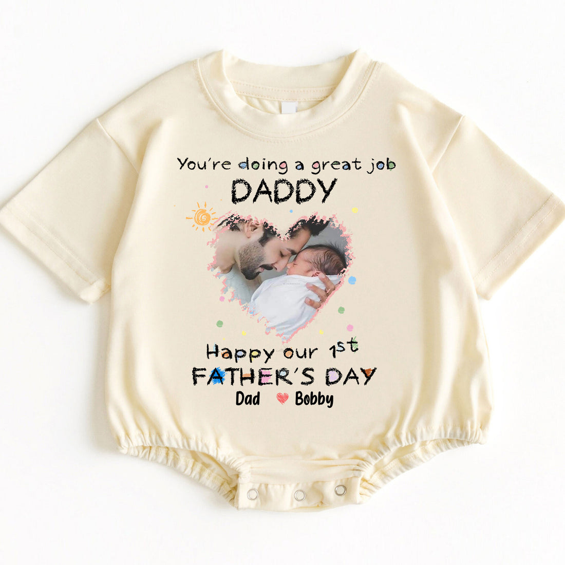 You are doing Great Job Daddy Custom Photo First Father's Day Gift for New Dad